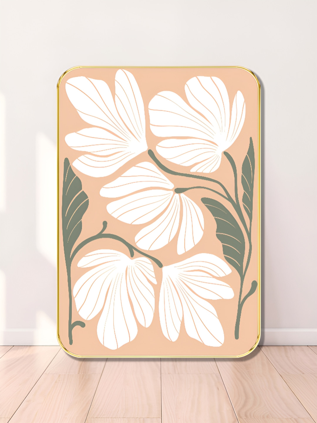 Myntra Elegant Homes Modern Floral Wood Rectangle Paintings Wall Art-18 x 24In