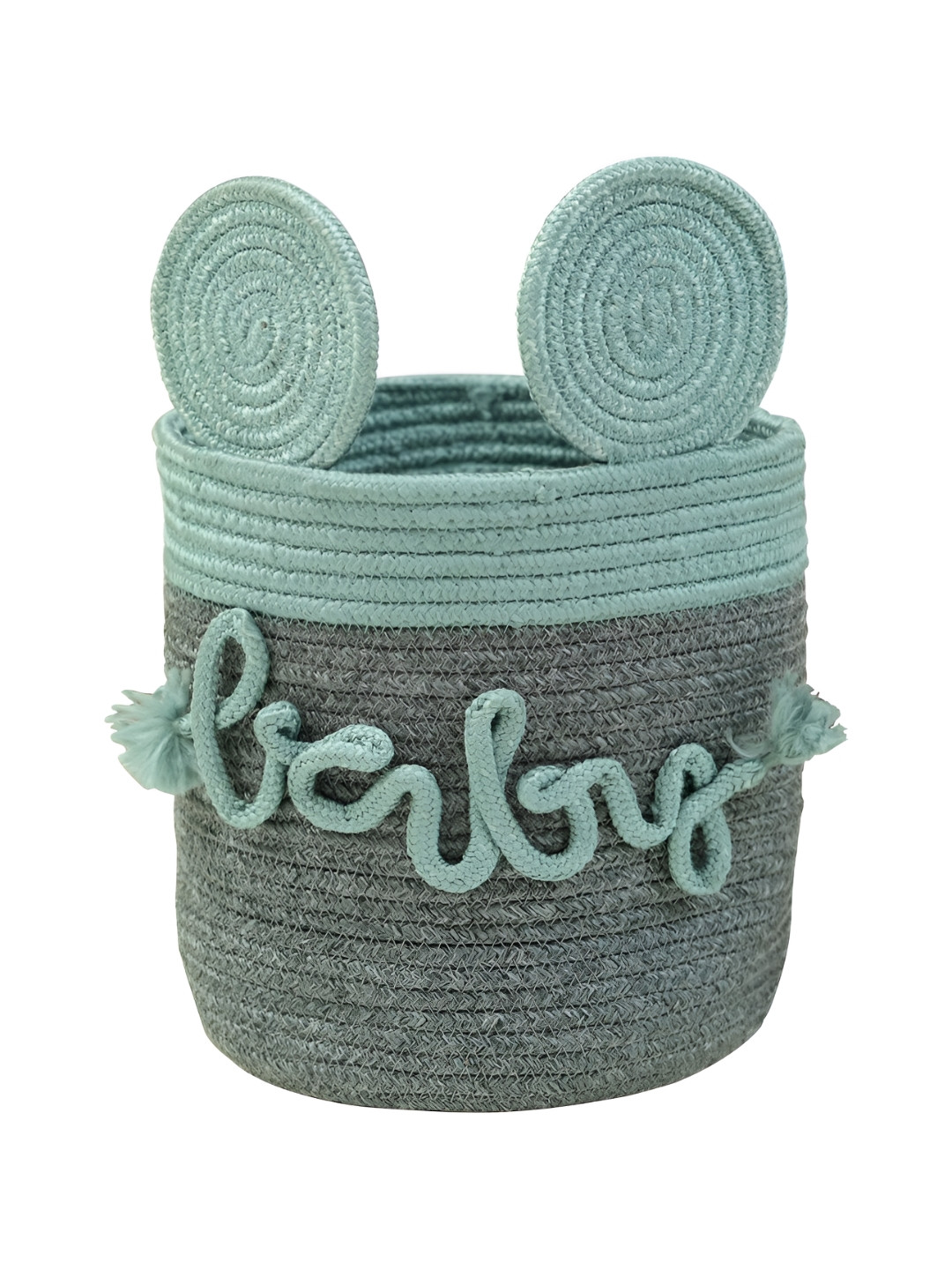 Ariya Storage Basket Sky Blue Cotton Blend Multipurpose Toy Organizer