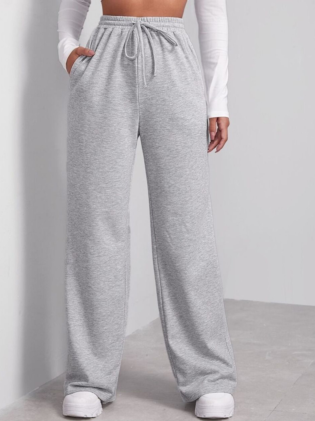 FLYNOFF Women Relaxed Straight Leg Loose Fit Korean Pants