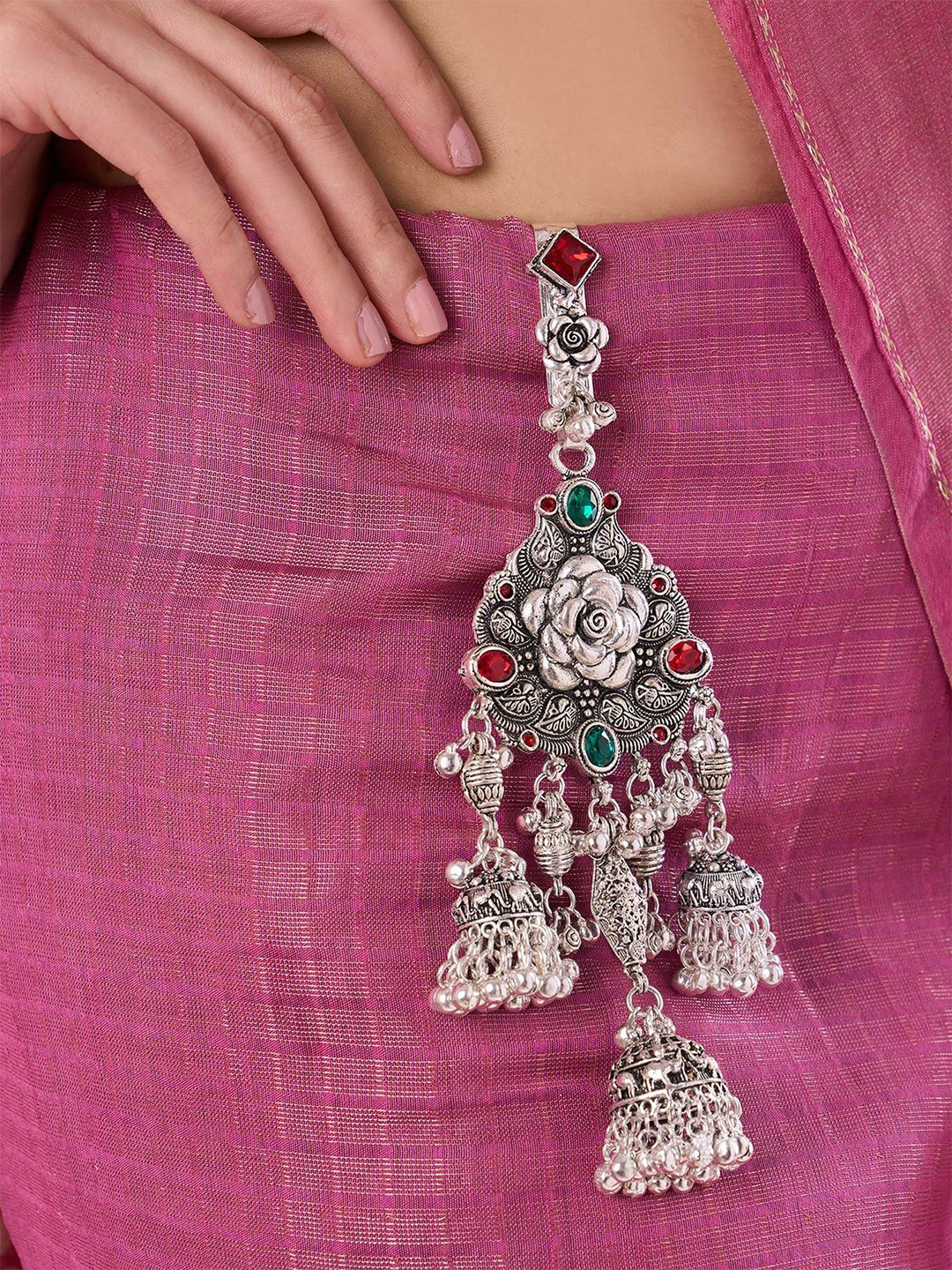 ABDESIGNS Ellite Artificial Stones Studded Saree Clip Saree Accessories