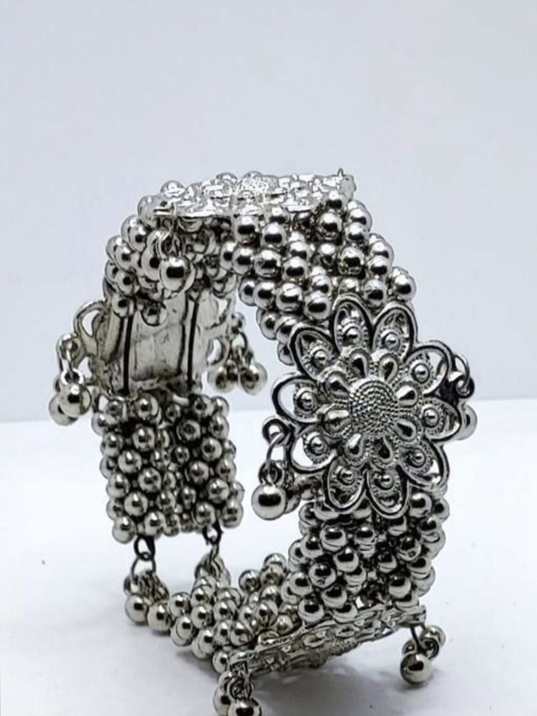 Sangria Oxidised Beaded Bangle