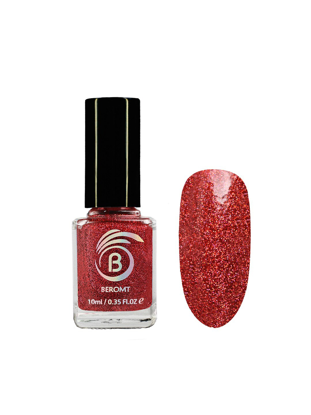 BEROMT Holographic Alcohol-Free Nail Polish 10 ml - Maroon Curls BNP522