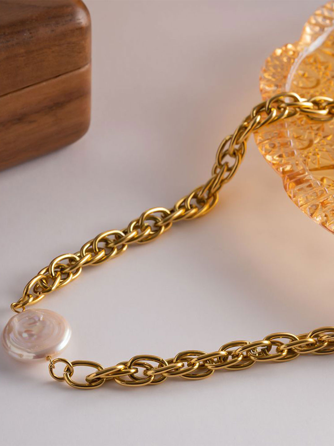 Aiza 18KT Gold Plated Pearl Essence Necklace