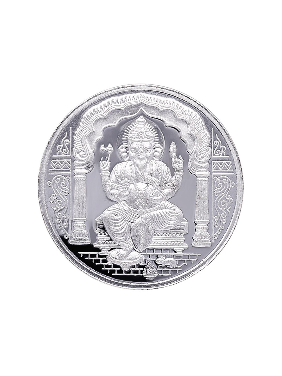 C KRISHNIAH CHETTY JEWELLERS PVT LTD 999 Pure Silver Ganesha Coin-25 g