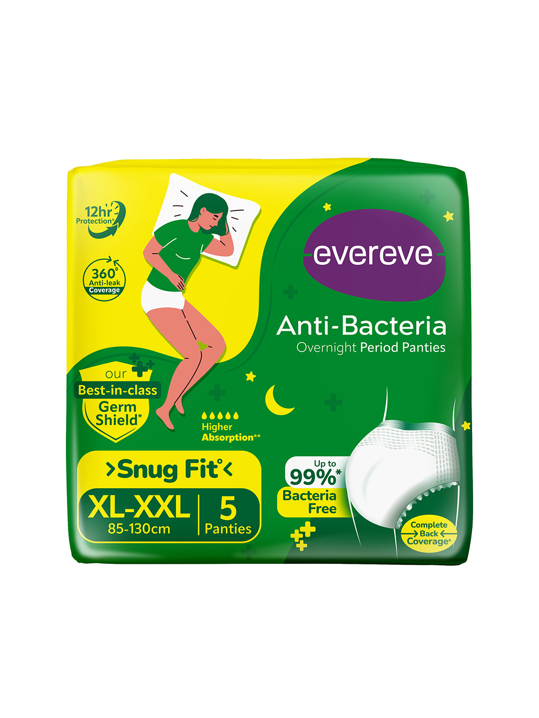 EverEve Anti-Bacterial Disposable Period Panties - XL-XXL - 5 Pcs