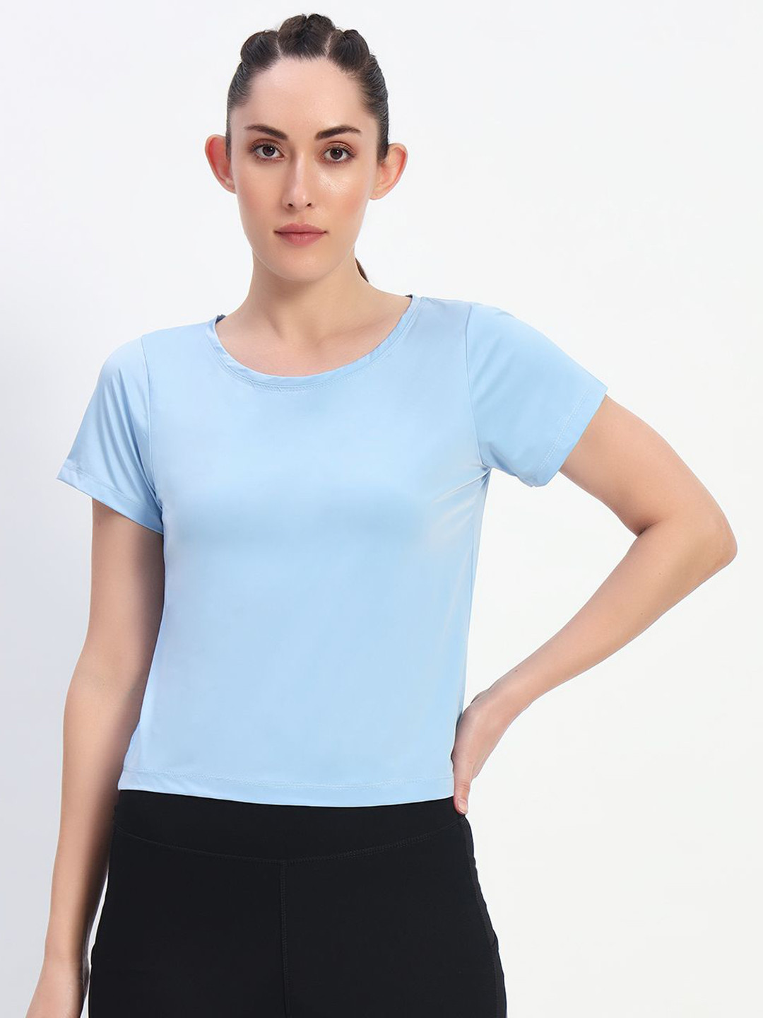 CLOTHWIK COLLECTION Women Solid Round Neck T-shirt