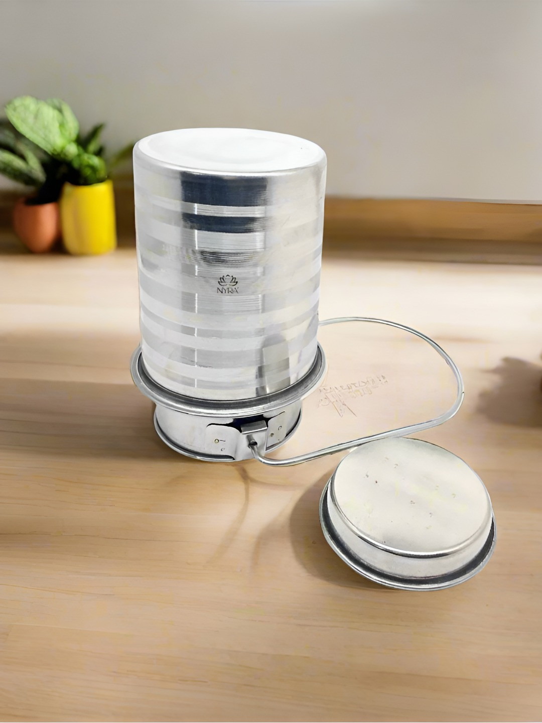 Nyra Kitchenware Jointless Balti Steel Stainless Steel Dishwasher Safe Flip Top Milk Pitcher-1.5L