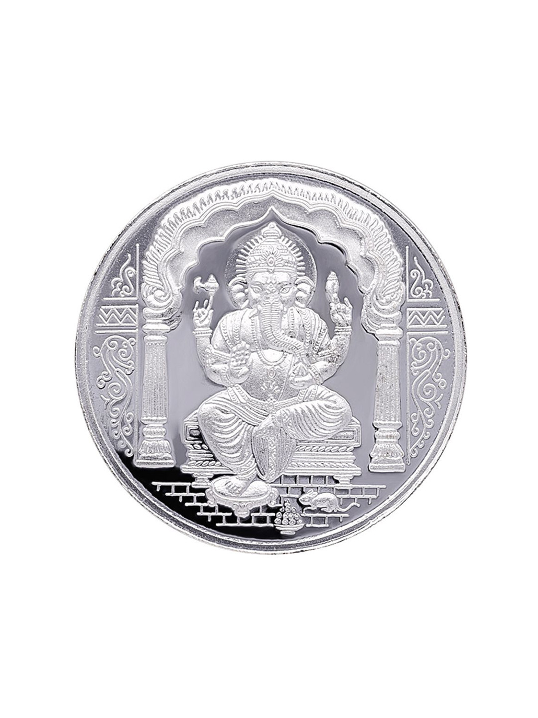 C KRISHNIAH CHETTY JEWELLERS PVT LTD 999 Pure Silver Ganesha Coin-20 g