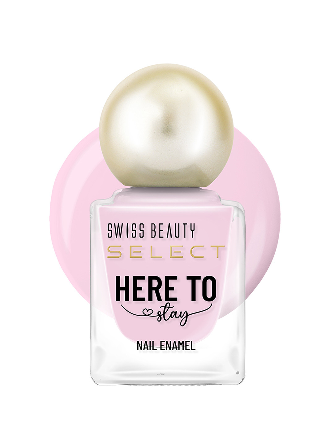 SWISS BEAUTY Here To Stay Waterproof Nail Enamel 12ml -  Pink Puff 1