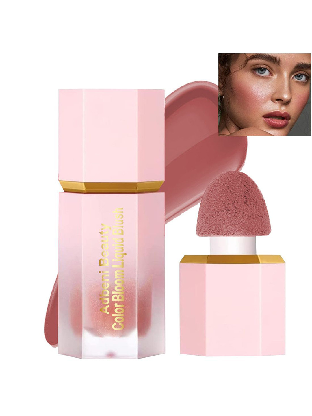 Adbeni Waterproof Color Bloom Liquid Blush With Vitamin E - 4 ml - Gulf Nude - 01