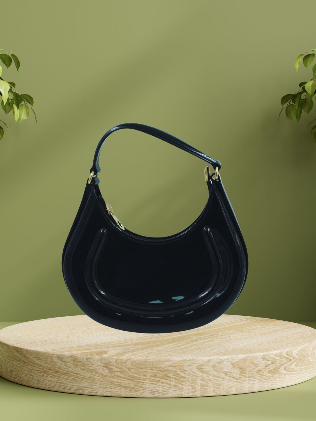 J & C Fashion Arena Half Moon Clutch