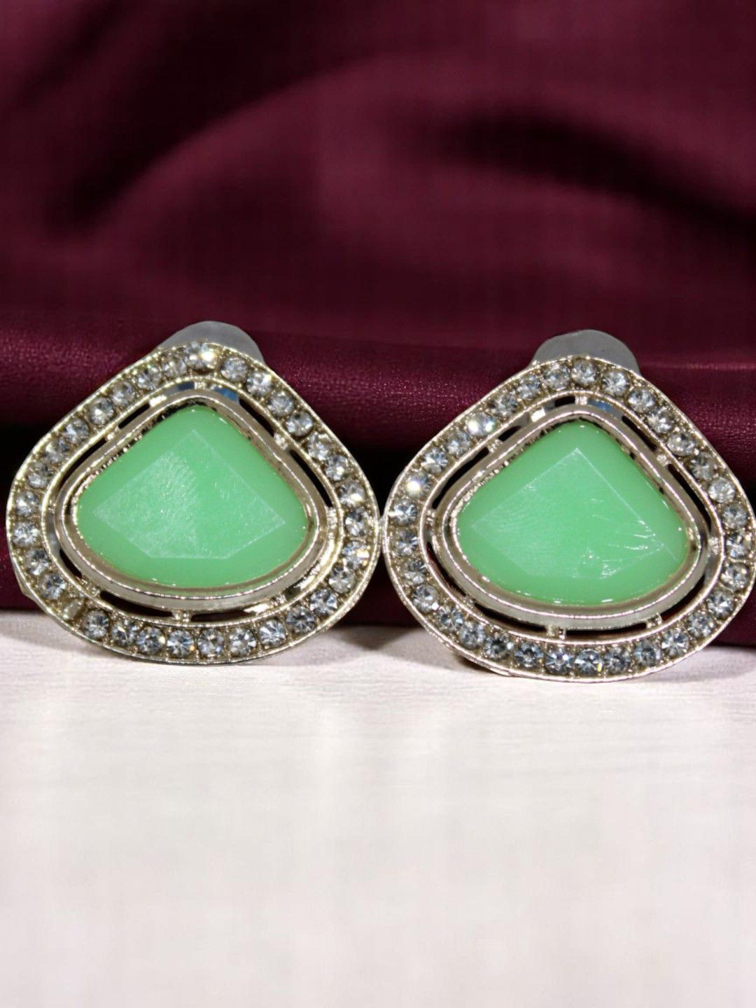 Jolly Faces Artificial Stones Studded Geometric Shaped Studs