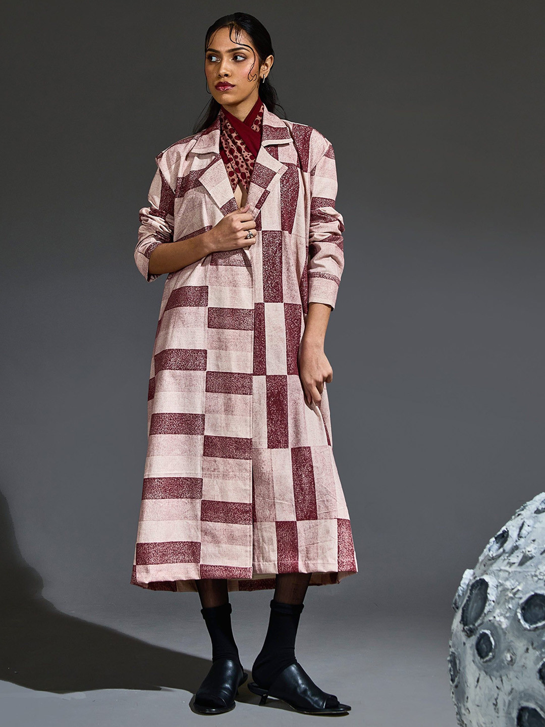 Banana Labs Women Printed Cotton Front Open Overcoat