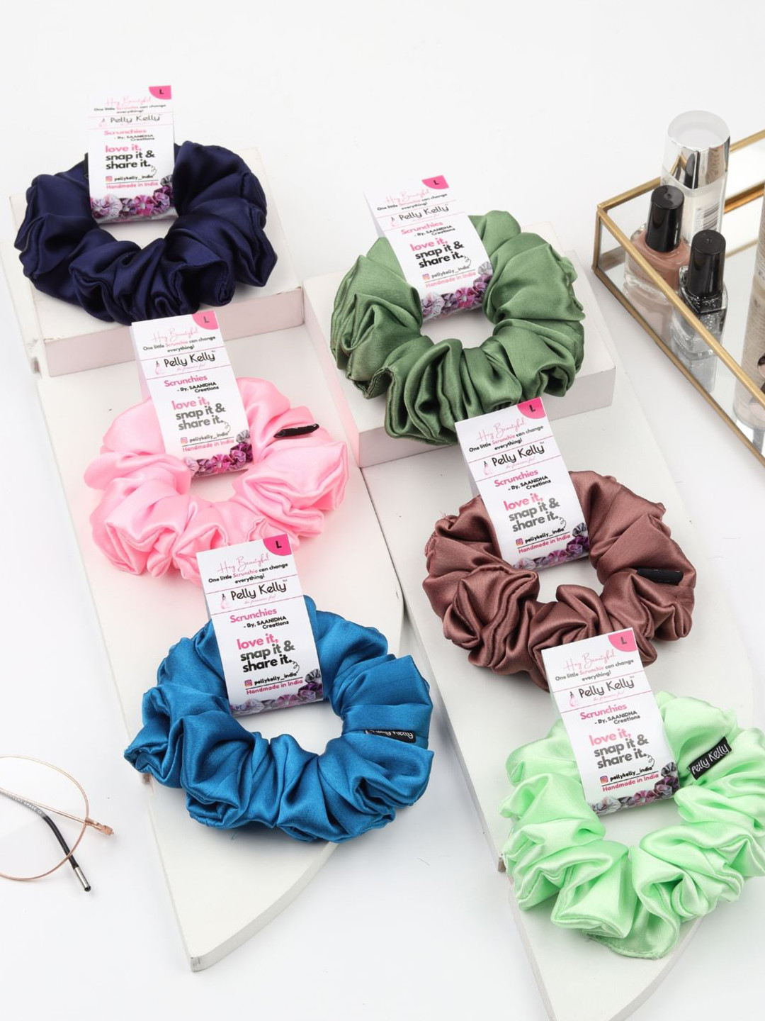 Pelly Kelly Women Set of 6 Ponytail Holders