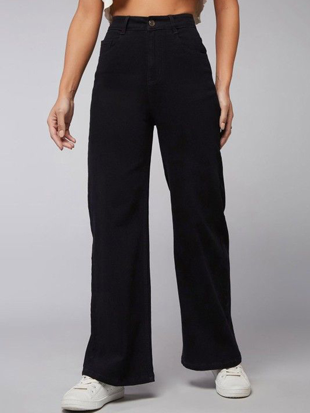 AKACY Women Jean Straight Fit High-Rise Clean look Jeans