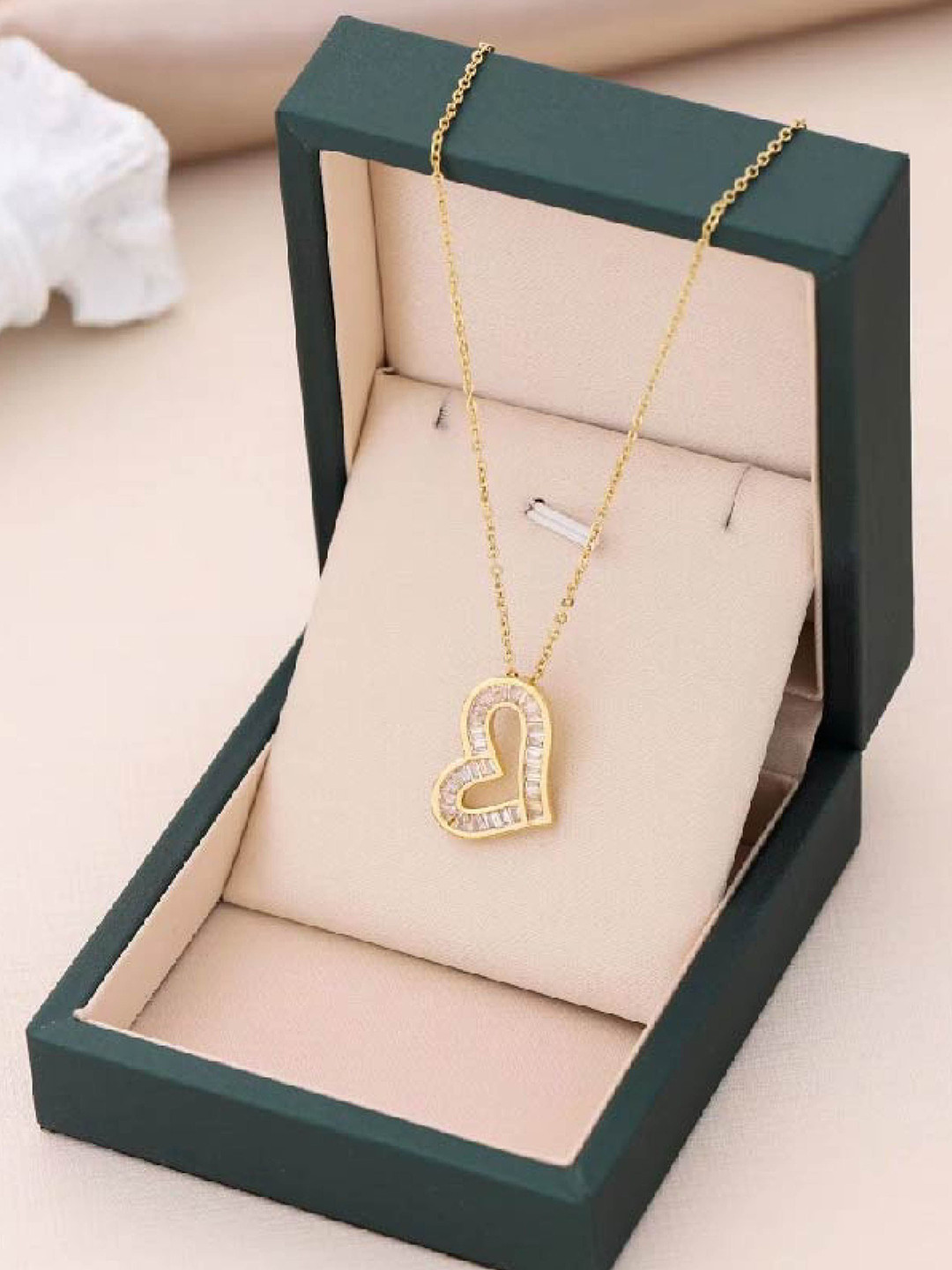 DKane Designs Queen Of Hearts Gold-Plated AD Studded Necklace