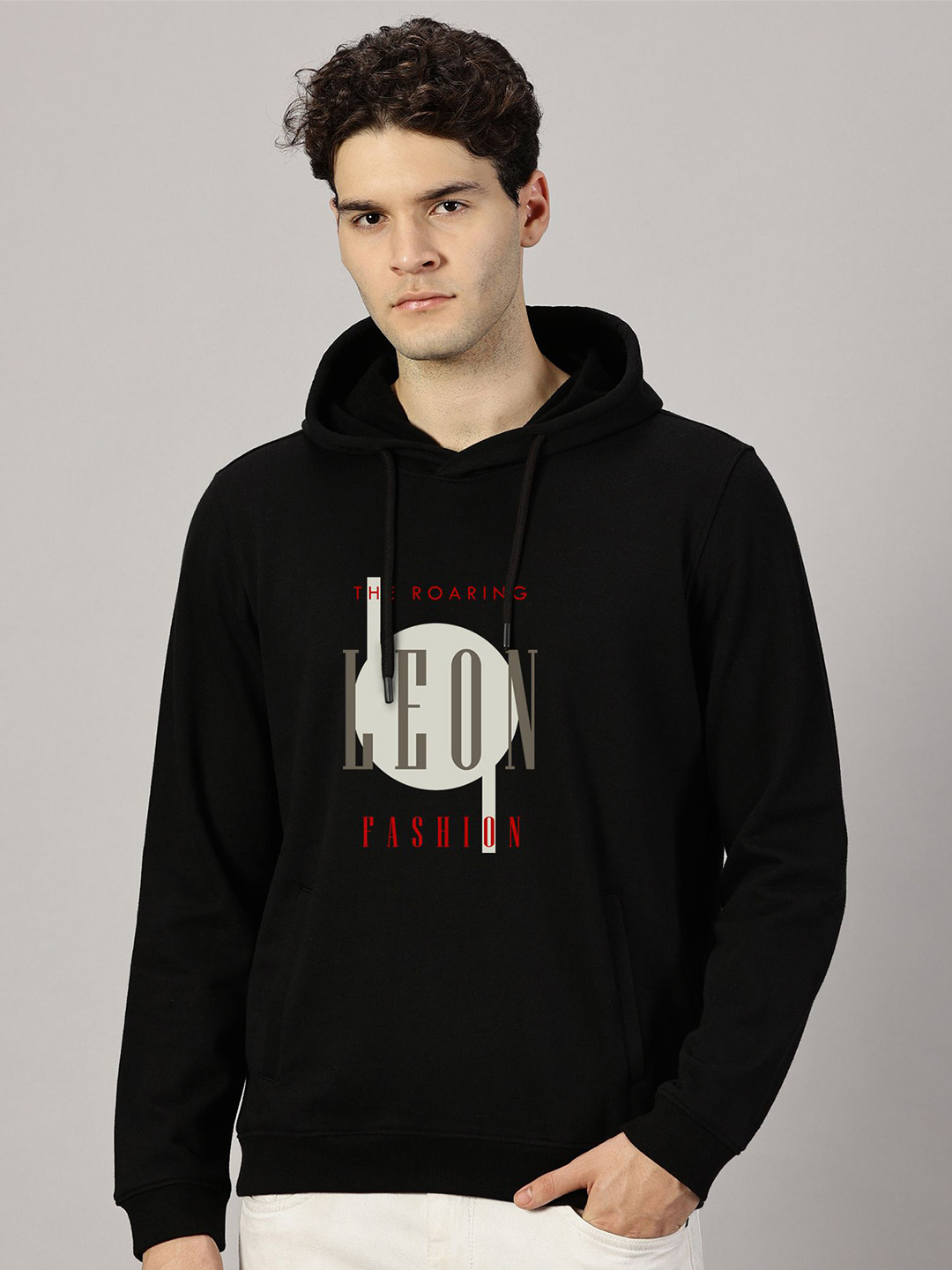 LEON Men Leon Fashion Printed Hooded Sweatshirt