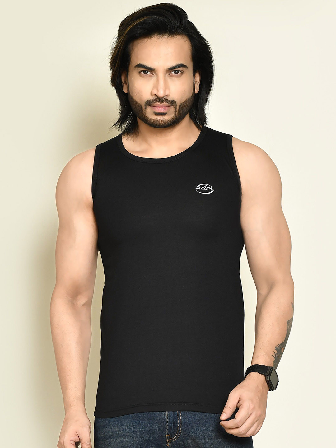 RAPL Gym Vests M_Sd_PS_Sando_Black_S