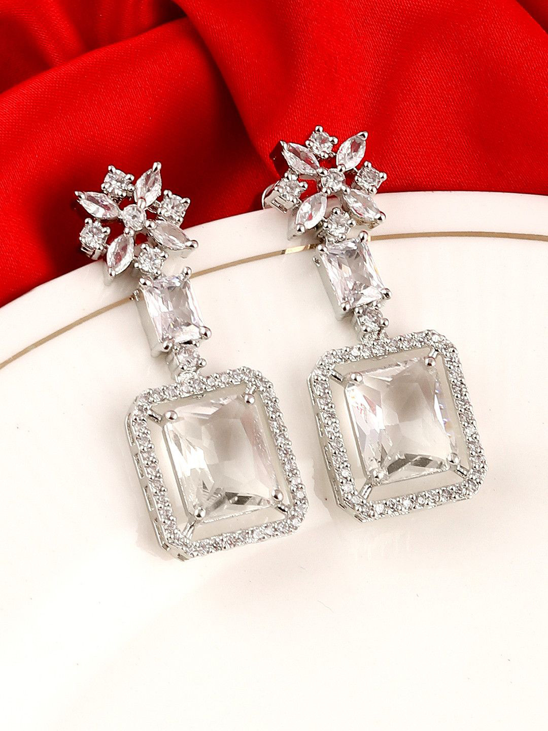 Bhagya Lakshmi Contemporary Drop Earrings