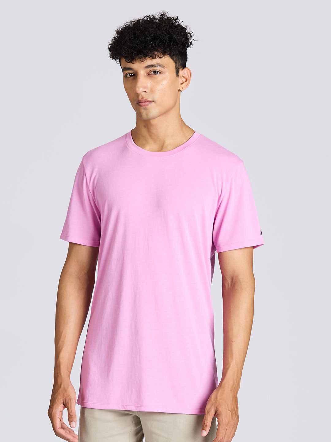 Decathlon DOMYOS - Men Magnolia Pink Slim-Fit Breathable Cross Training T-Shirt