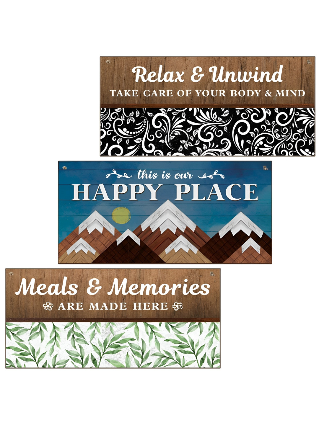 Chaka Chaundh Wall Sign Palques Decor Wood Matte Hanging Hall Wall Hangings-6In