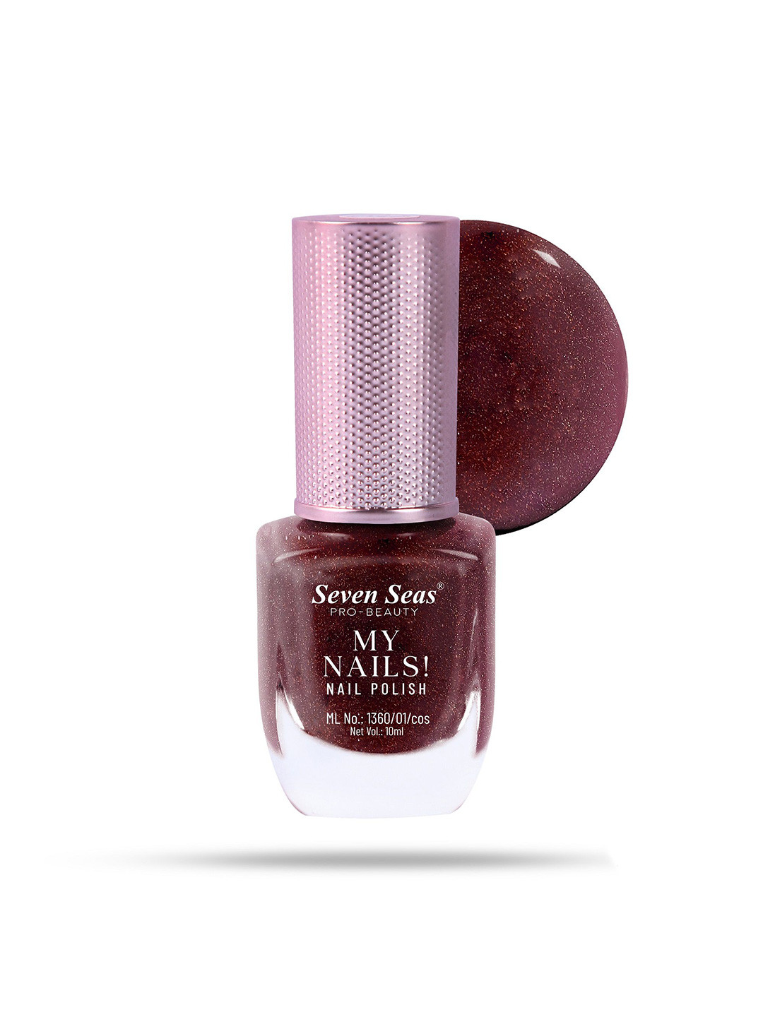 Seven Seas My Nails Long-Lasting Glitter Nail Polish - 10 ml - Shade 256 - Maroon