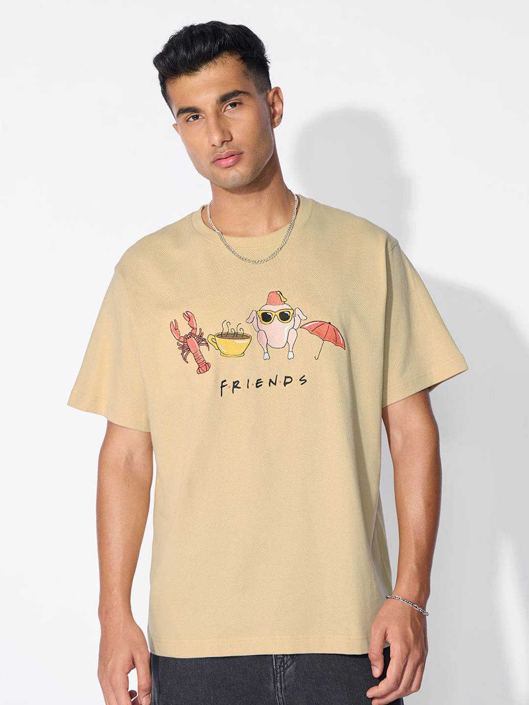 The Souled Store Men Friends The One With The Turkey Relaxed Fit T-shirt