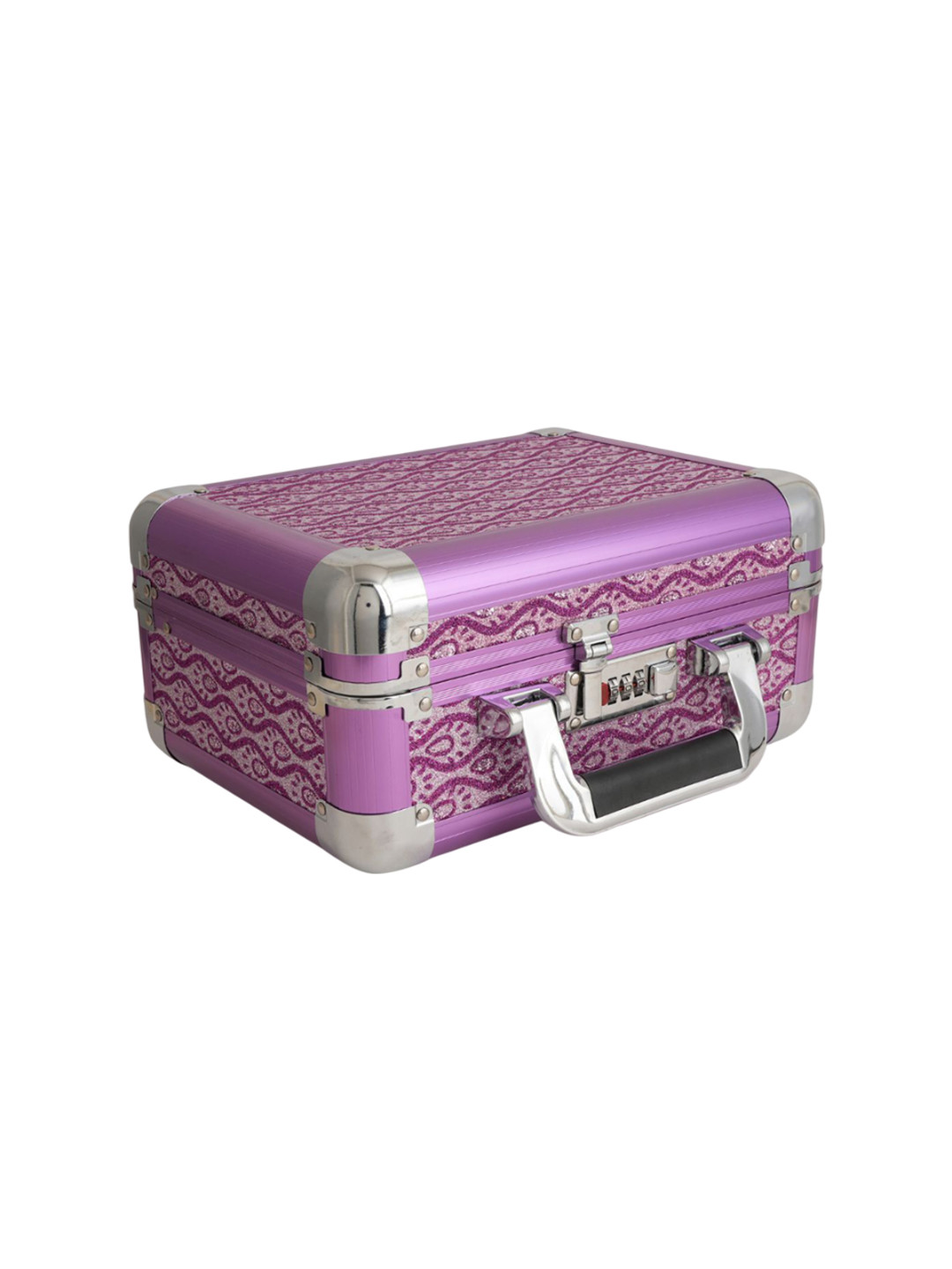 Flingo Purple & Red Compact Vanity Case Makeup Organiser
