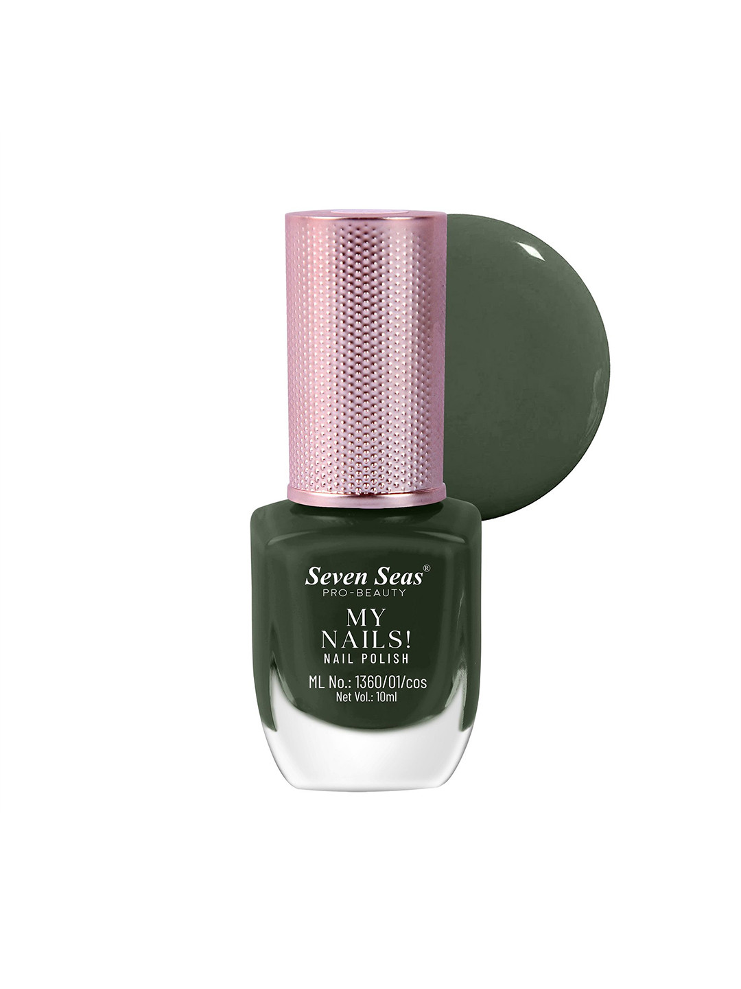 Seven Seas My Nails Pro-Beauty Long-Lasting Glossy Nail Polish - 10 ml - Olive Green 230