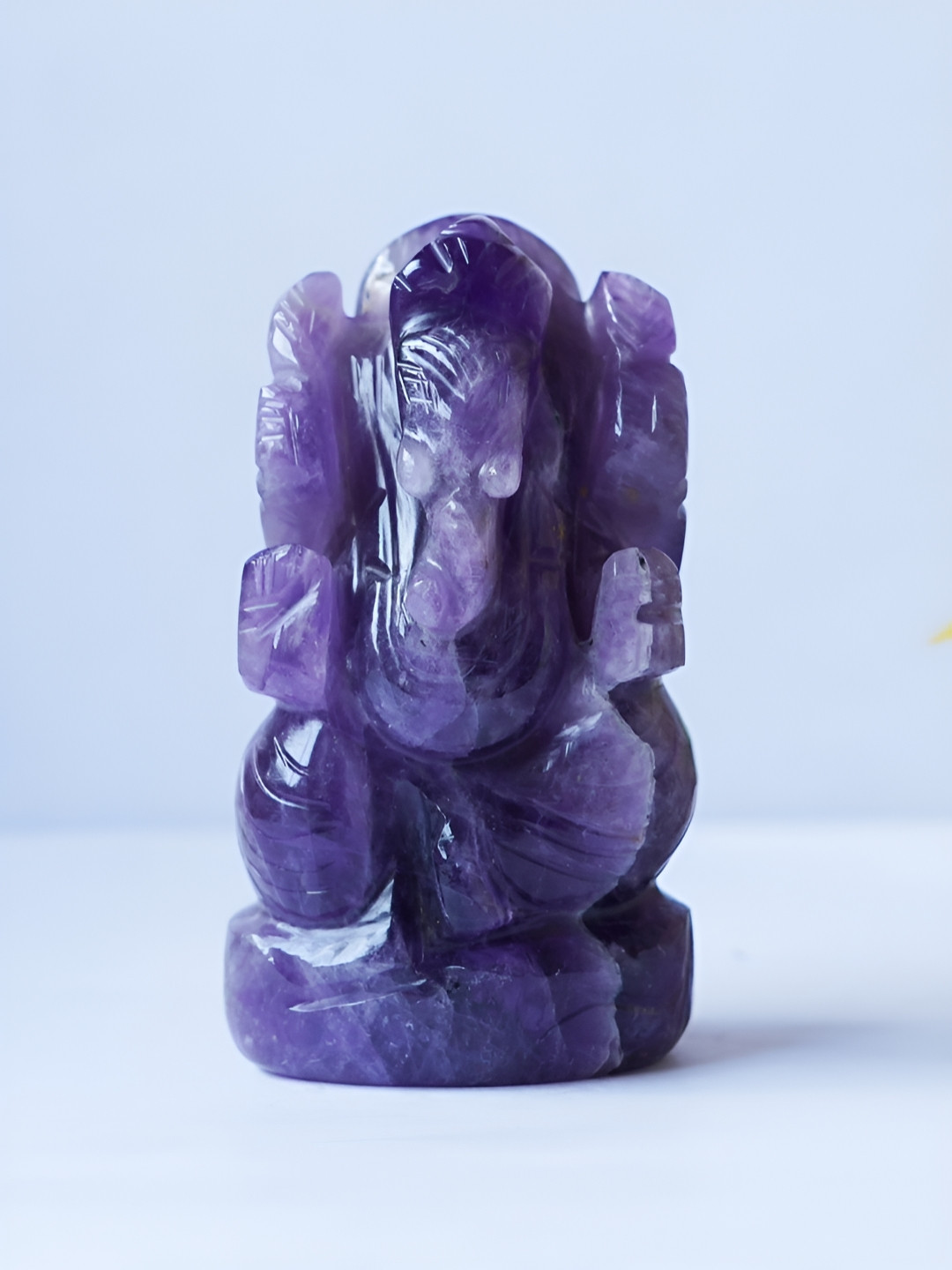 Zhupuk Purple Crystal Mirrored Prayer Room Medium Showpiece - 1.2 Inches