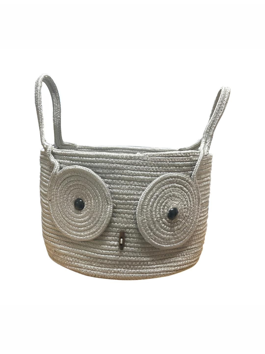 ARIYA Storage Basket Silver Cotton Blend Multipurpose Toy Organizer