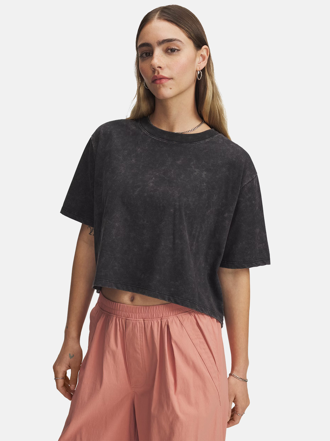 UNDER ARMOUR Boxy Crop Wash Short Sleeve T-shirt