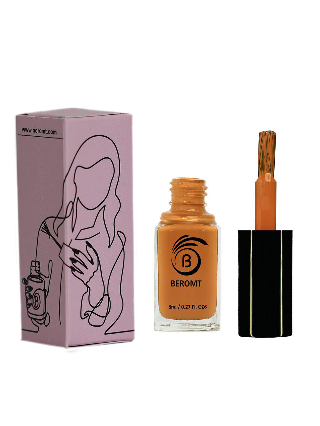 BEROMT Solid Twist Gel Finish High Gloss Fast Dry Nail Polish 8 ml - Mustard Yellow 7017