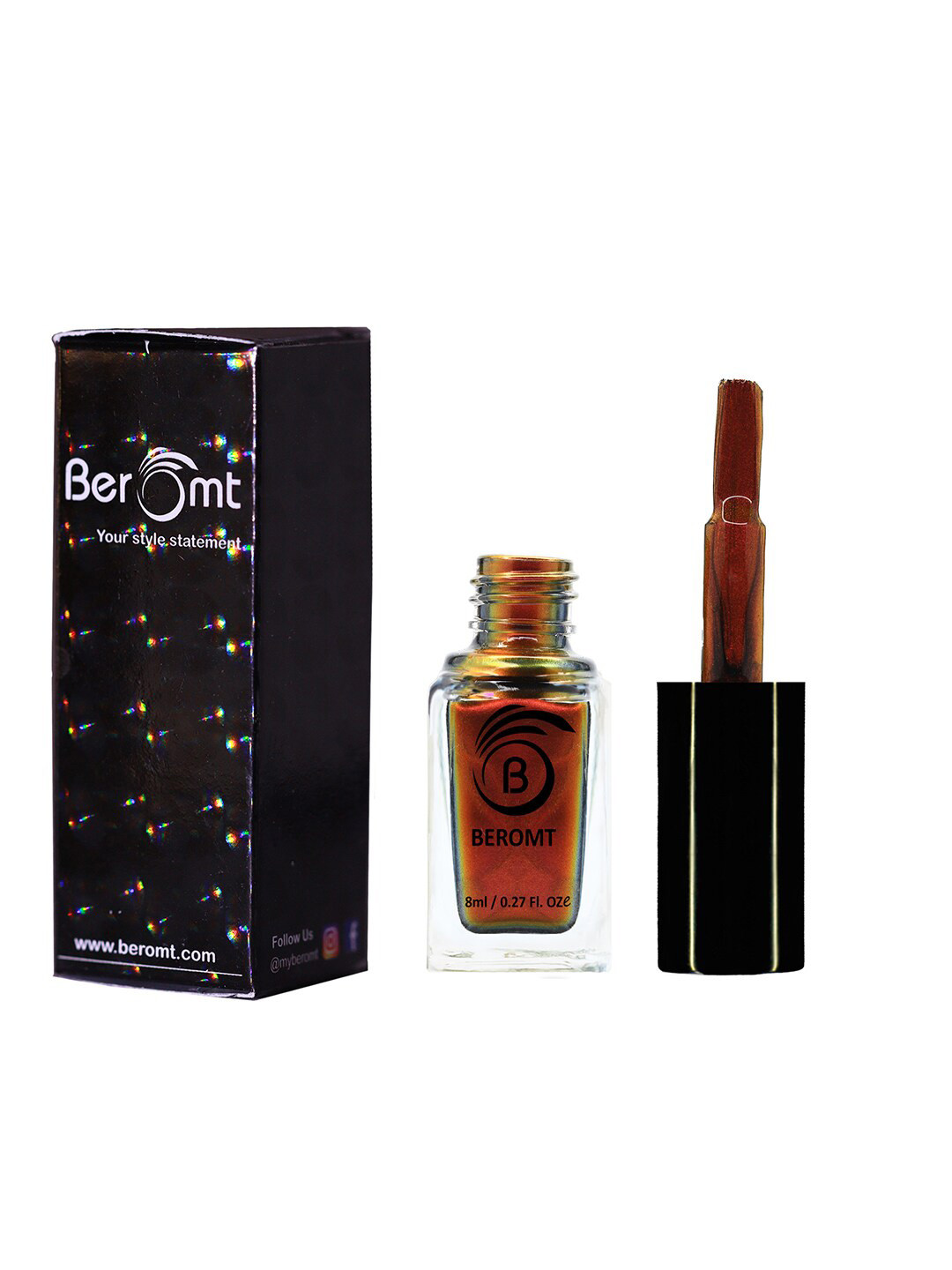BEROMT Chrome Prismatic Nail Polish 10 ml - Shadow Light 6005