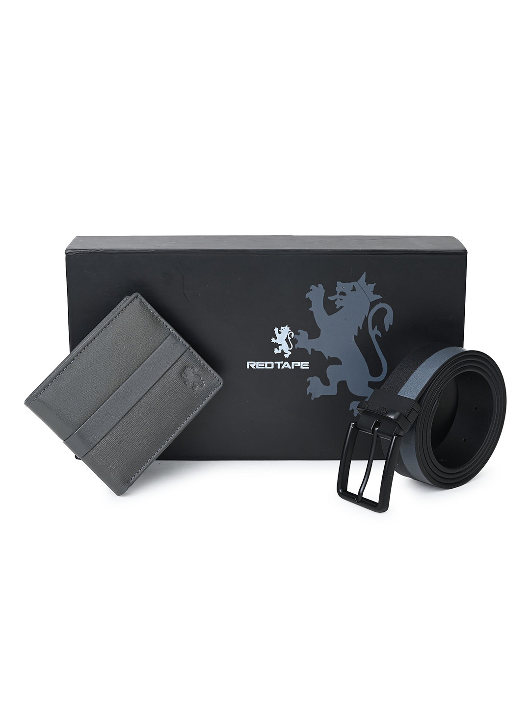 Red Tape Men Wallet And Belt Accessory Gift Set