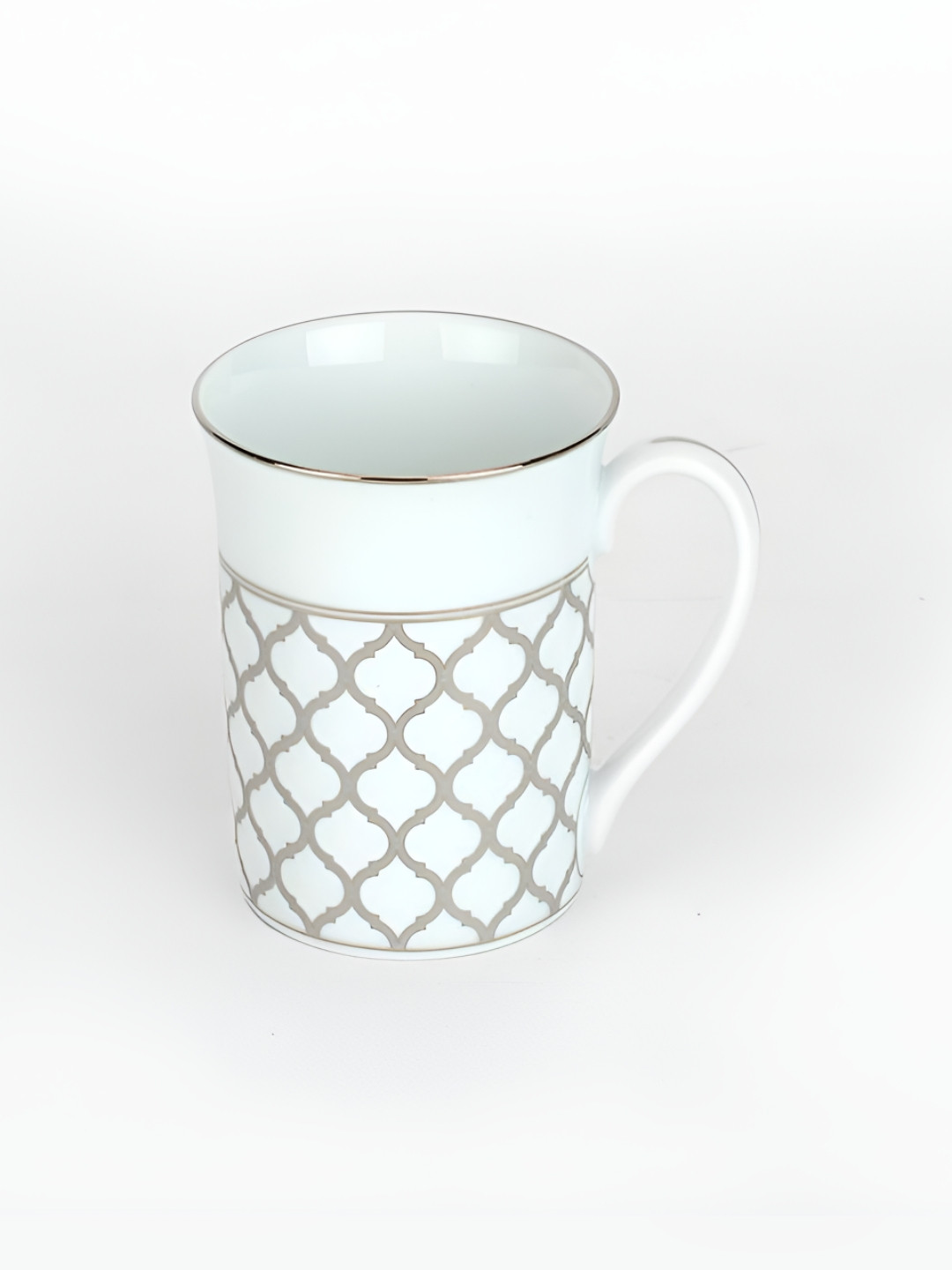 Noritake Mr And Mrs White Ethnic Motifs Porcelain Microwave Safe Mug-310ml