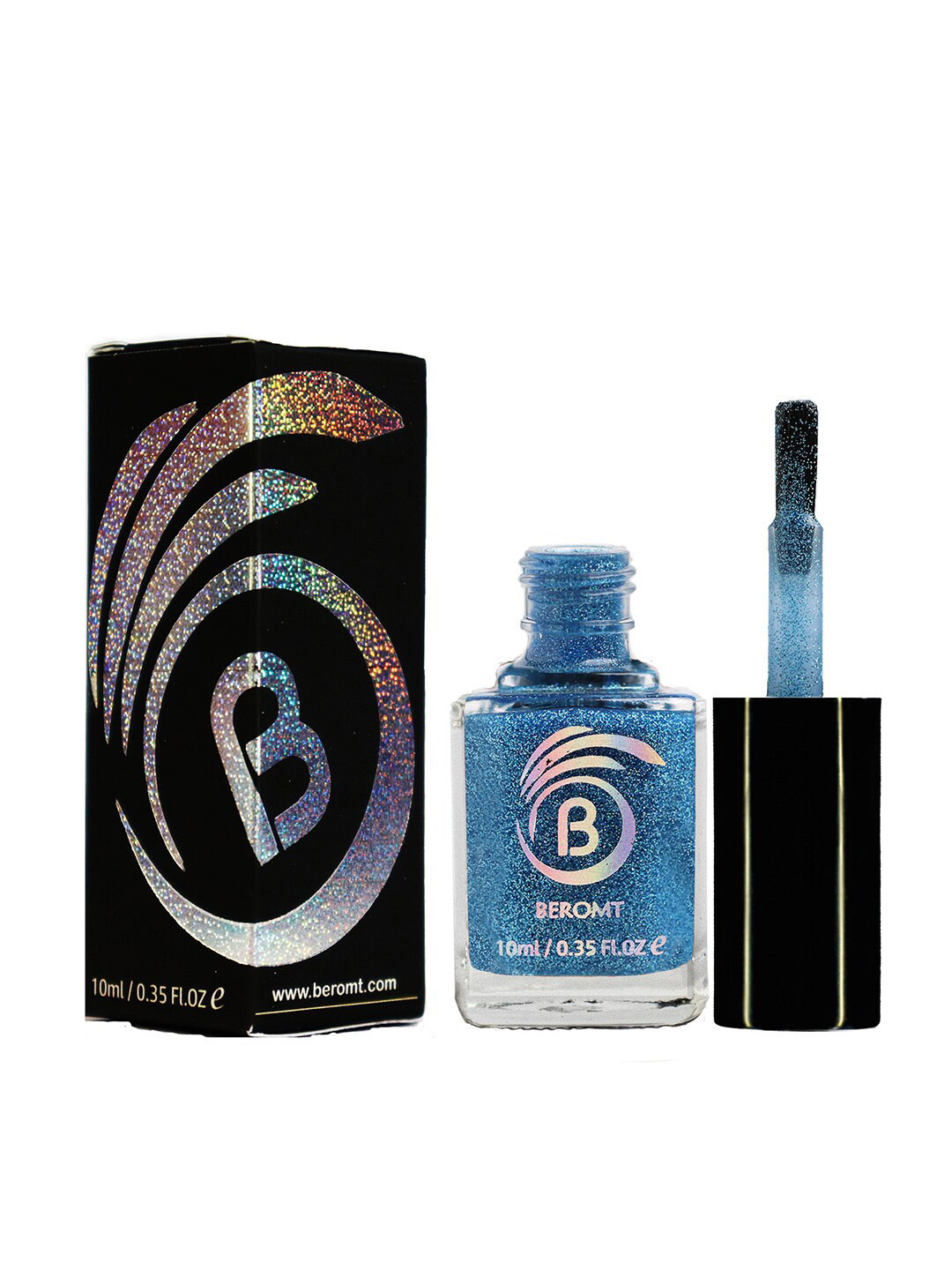 BEROMT Holographic Alcohol-Free Nail Polish 10 ml - Blue Wave BNP526