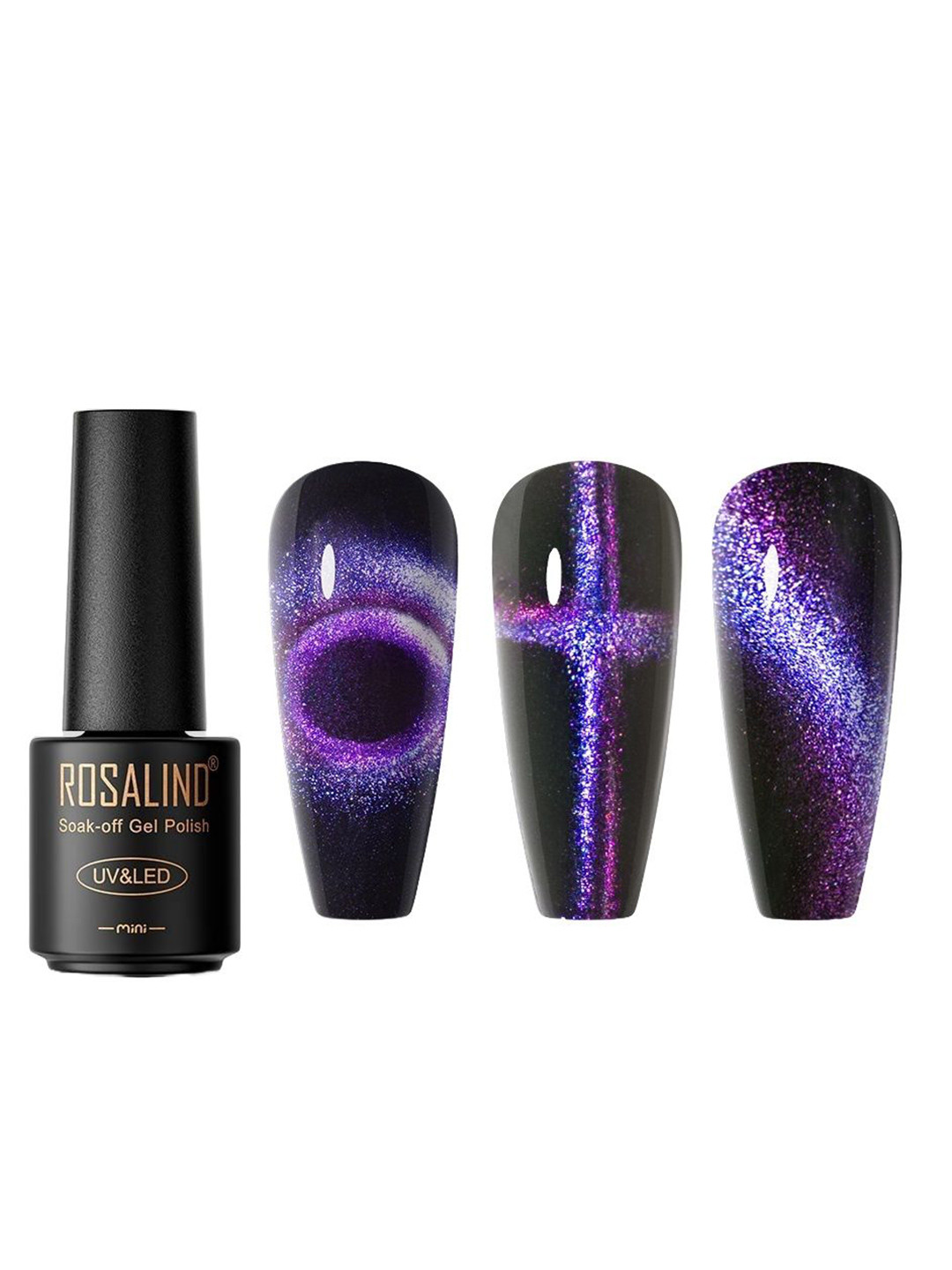ROSALIND Soak-Off UV & LED Long-Wearing Gel Polish - 7 ml - C092 Black & Violet