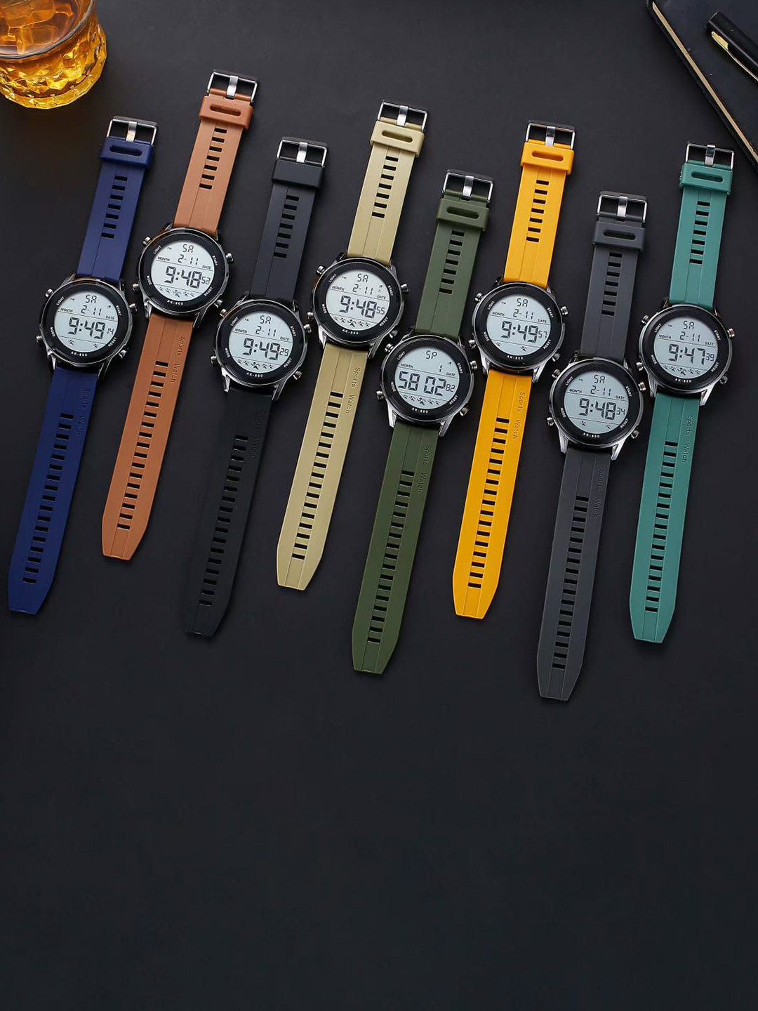 ON TIME OCTUS Men Cut Work Straps Digital Watch DIGITAL-028 BEIGE