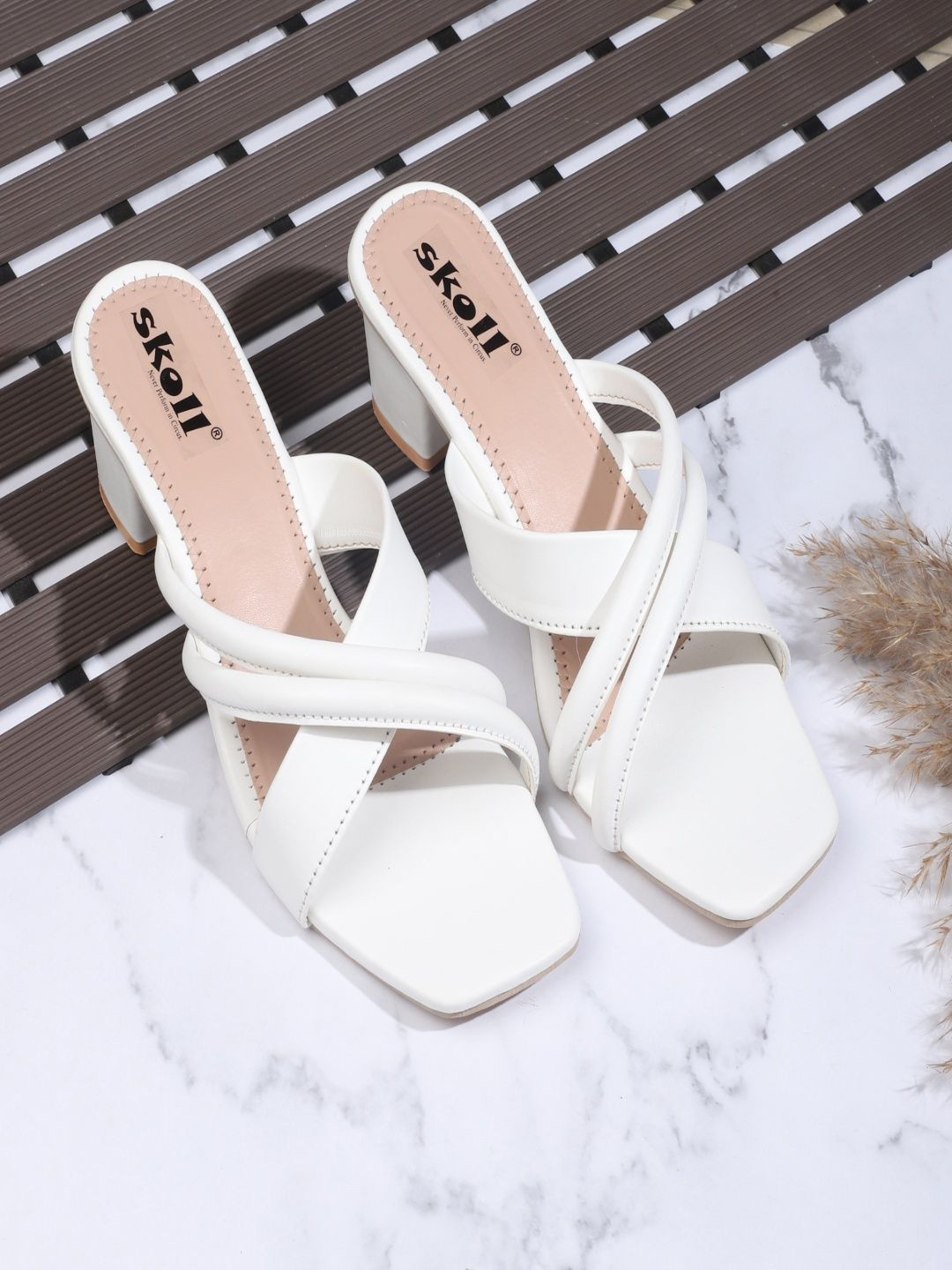 SKOLL Women Synthetic Leather Solid Regular Block Heels