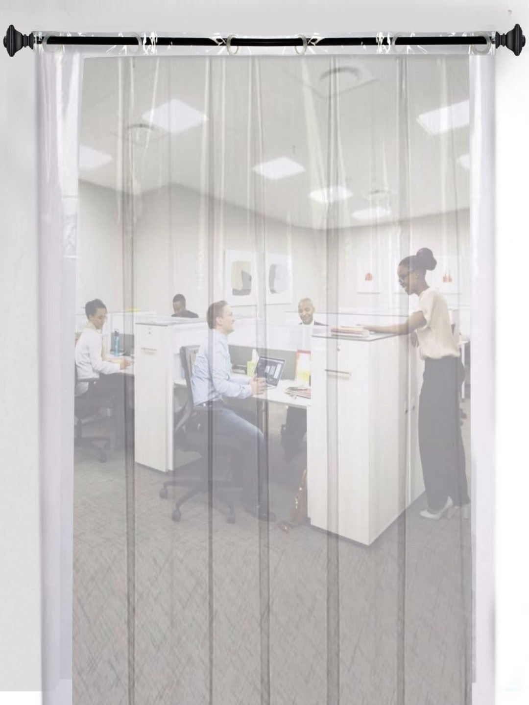 Stylista Transparent Long Door AC Curtain