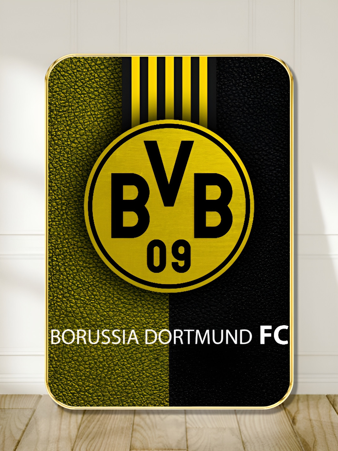 Myntra Elegant Homes Borussia Dortmund FC Wood Rectangle Paintings Wall Art -24 x 18 In