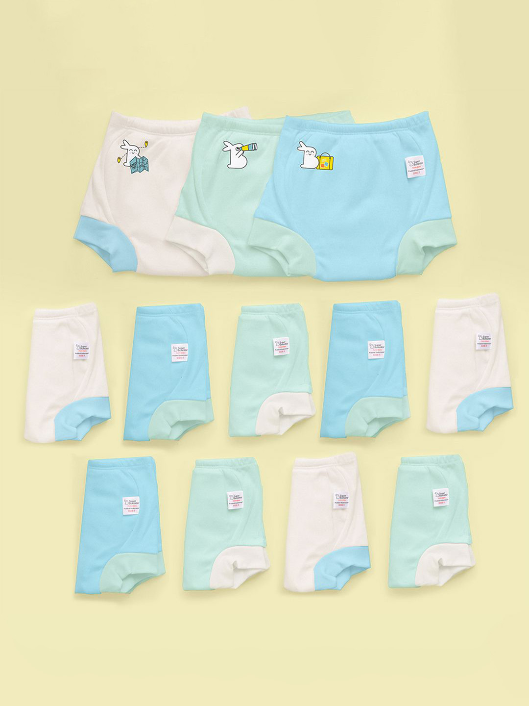 SuperBottoms Pack Of 12 Printed Padded Briefs SBSU-D-BDO-SIZE0-12P-V2