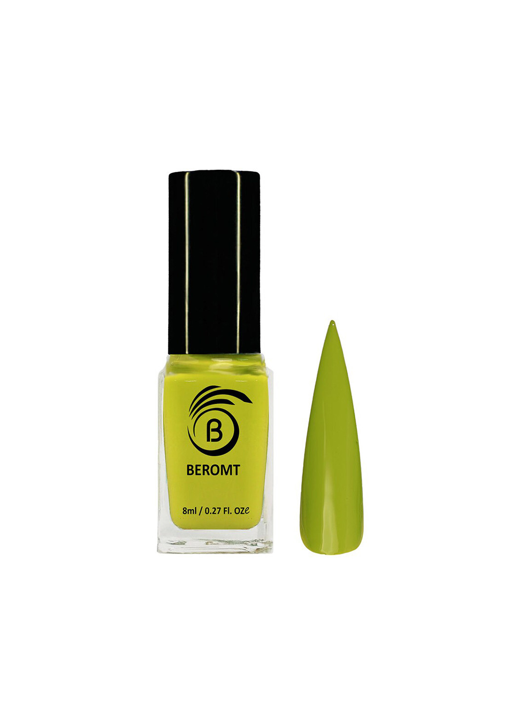 BEROMT Solid Twist Gel Finish High Gloss Fast Dry Nail Polish 8 ml - Bright Green 7016