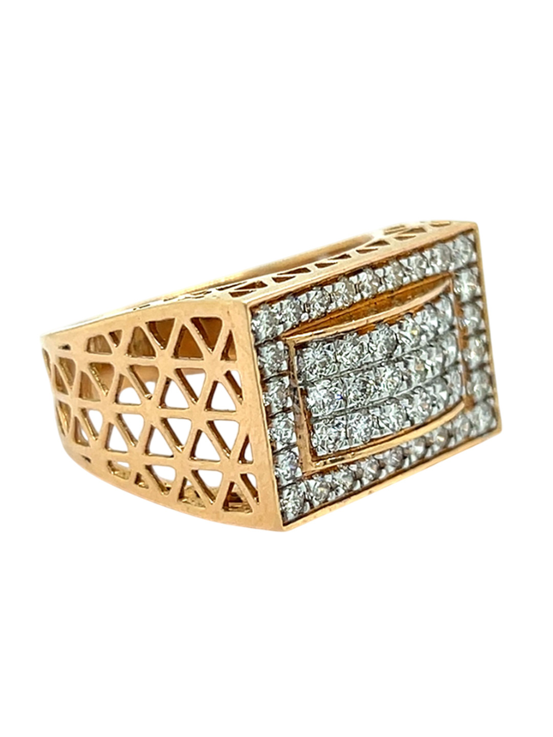SHAIVA Gold Ring with Brilliant-Cut Diamond