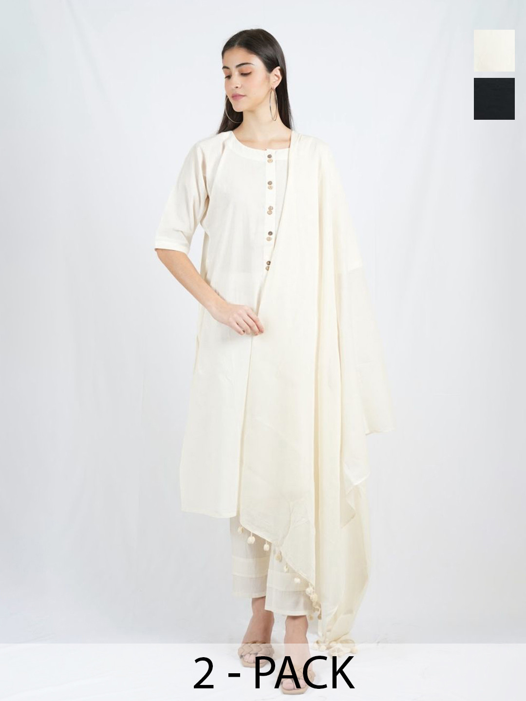Banana Labs Pack Of 2 Cotton Dupatta