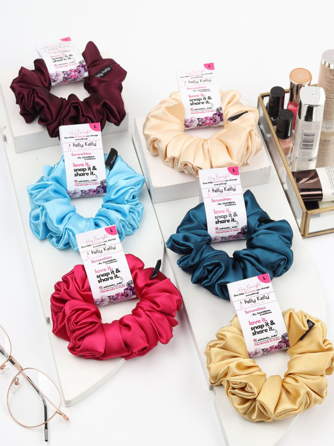 Pelly Kelly Women Set of 6 Ponytail Holders