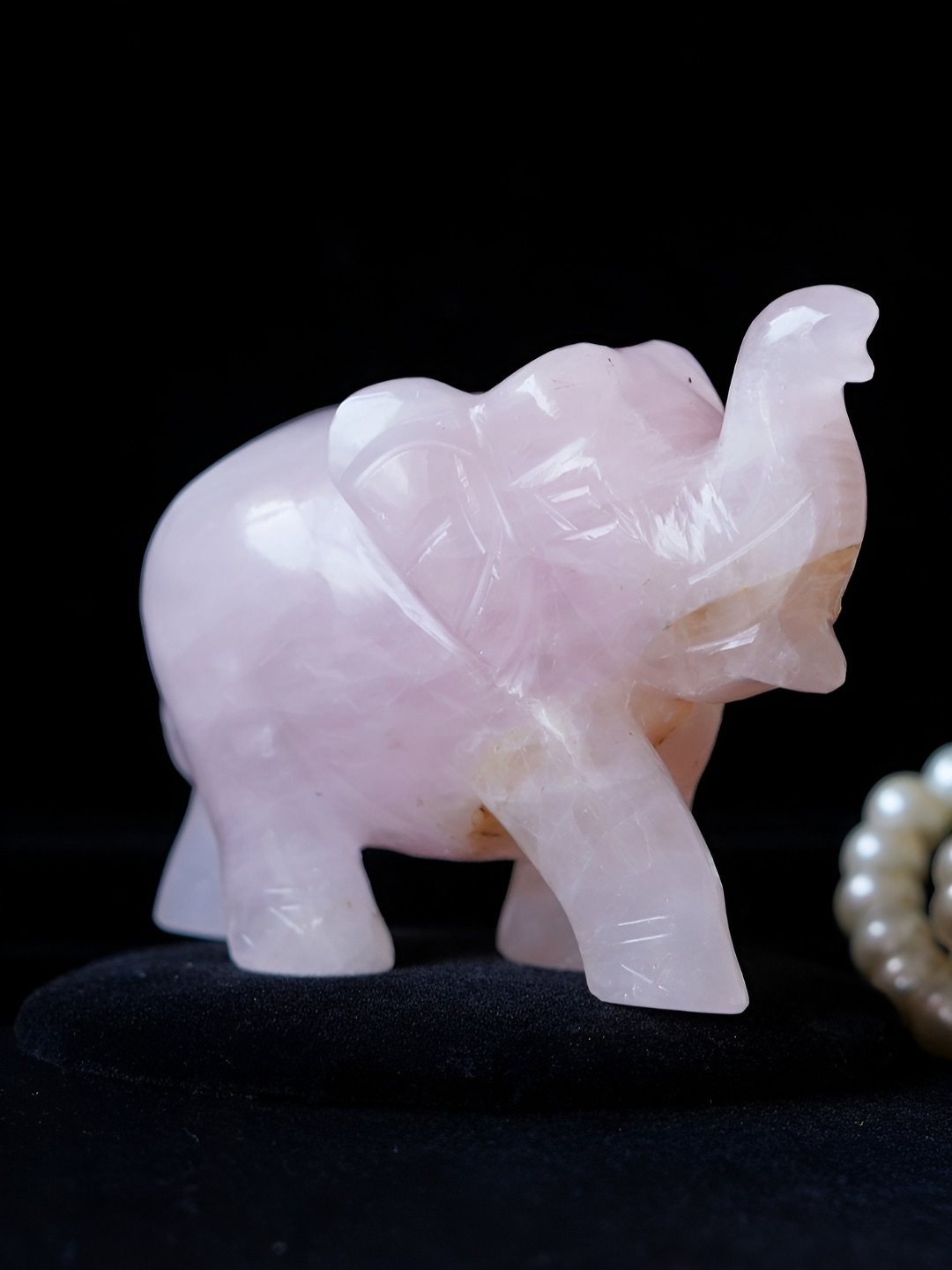 Zhupuk Pink Crystal Glossy Living Room Medium Showpiece - 1 Inches