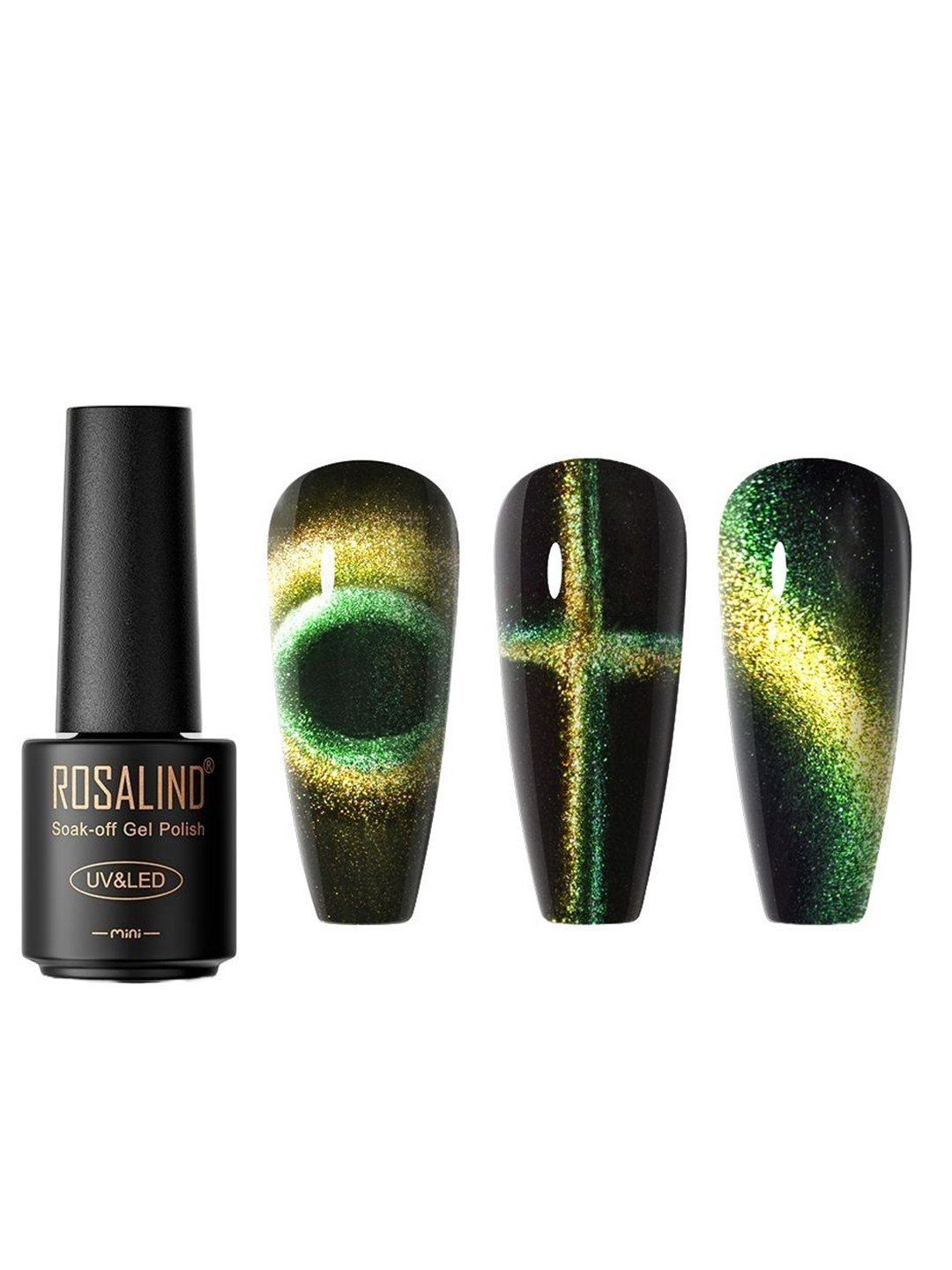 ROSALIND Soak-Off UV Long-Wearing Gel Polish - 7 ml - C261 Black & Gold