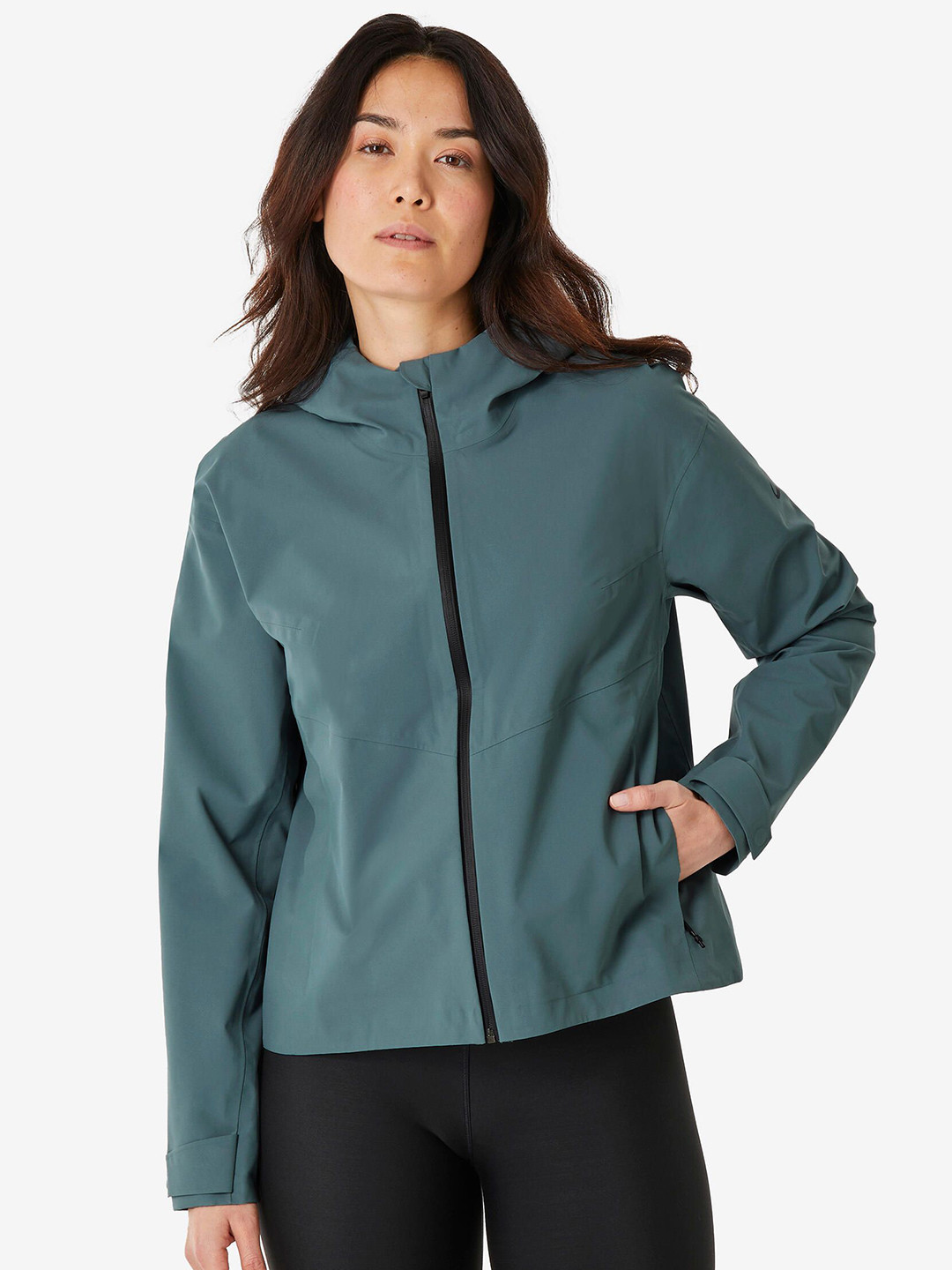 Decathlon QUECHUA Women Full Zip Waterproof Rain Jacket